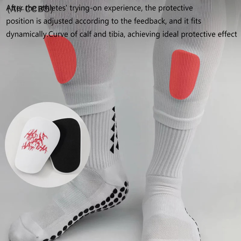 Soccer Shin Guards Shock-Absorbing Football Leg Protectors Lightweight Carbon Fiber Removable Insert Shin Pads 1 Pair