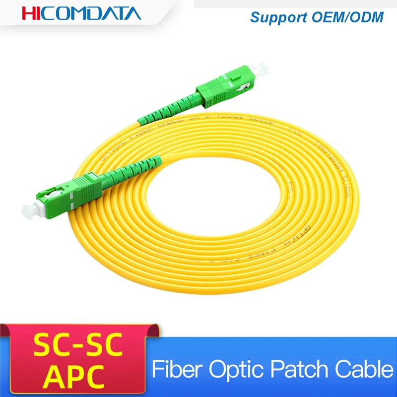 SC/APC Single mode Fiber Optic Patch Cable SC SC SM 2.0mm 3.0mm 9/125um FTTH Fiber Patch Cord Optical Fiber Jumper 1m 100m scapc g657a1 indoor single mode fiber patch cord ftth drop cable with steel wire black lszh jacket