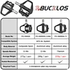 BUCKLOS Road Bike Aluminum Pedals 6 Degree Bicycle Self-Locking Pedal with Locking Plate for SPD-SL Cr-Mo Steel/Titanium Spindle 4