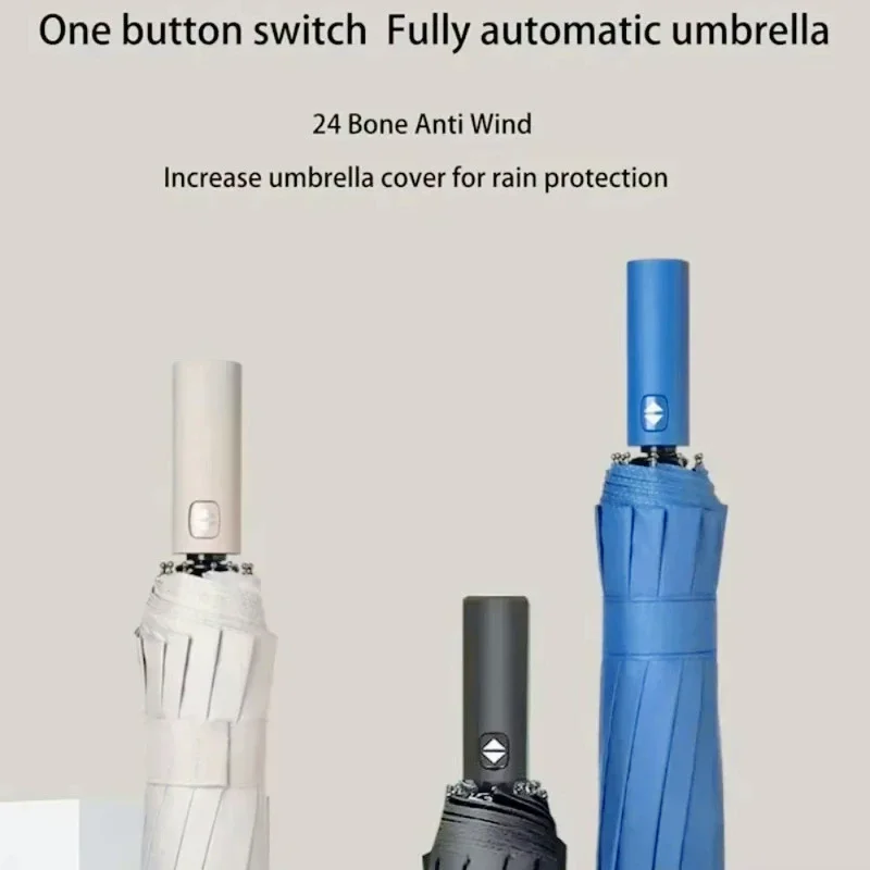 Fully automatic umbrella rain and sunshine reinforced sun protection UV protection sun shading folding umbrella folding umbrella automatic umbrella wind resistant umbrella sun umbrella automatic sun umbrella