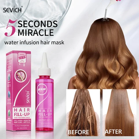Sevich 5 Second Water Infusion Hair Mask 100ml Smooths Frizzy Repairs Damage Non-greasy Hydration Keratin Hair Treatments Mask