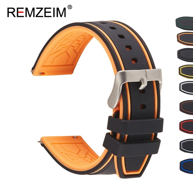 Release Rubber Watch Strap Sport Silicone Watch Band 20mm 22mm For Huawei Samsung Garmin Watch Replacement Watchband