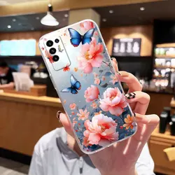 Floral Clear Shockproof Soft Silicone Protective Phone Case Cover for Tecno Pova 4 Pro (TM2826)