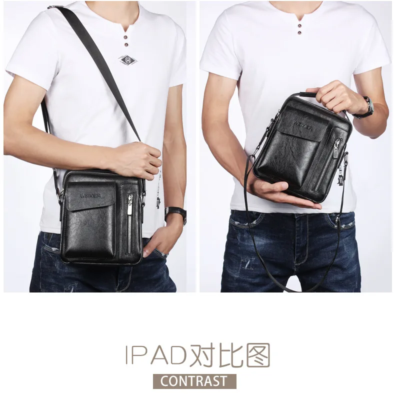Men Shoulder Bag Brand Design Crossbody Bags Top Male Bag PU