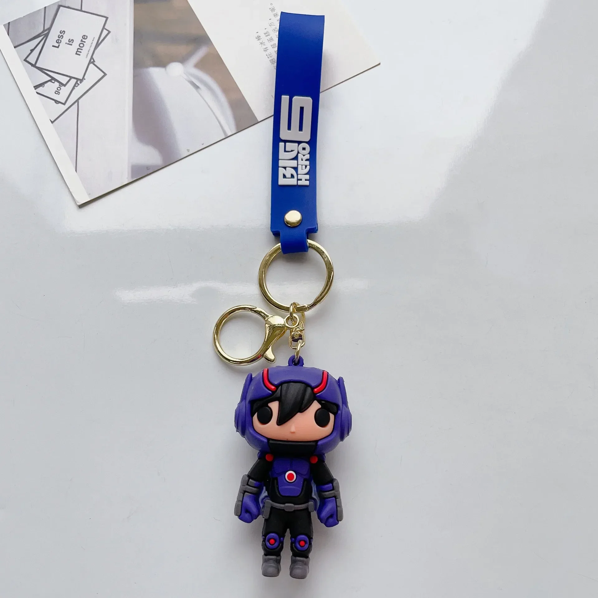Disney Big Hero 6 Movie Figure Keychain Hiro Hamada Fred Honey