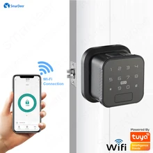 Smardeer Smart Lock Voor Wifi Vingerafdruk Slot Houten Deur Elektronische Lock Keyless Entry Vingerafdruk/Wachtwoord/Card/Key/App