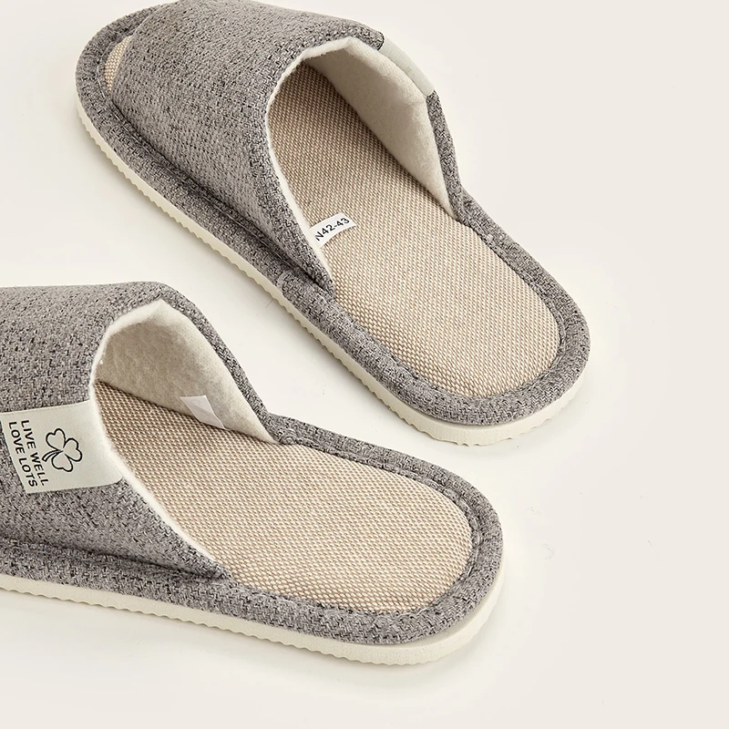 Home Linen Slippers In & Comfortable Bedroom Open-toed&Breathable Men'...