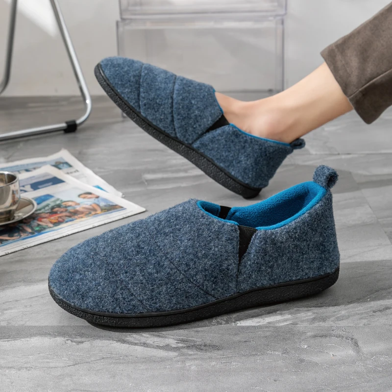 Warm Non Slip Slippers Cozy Casual Indoor Outdoor Shoes for Men