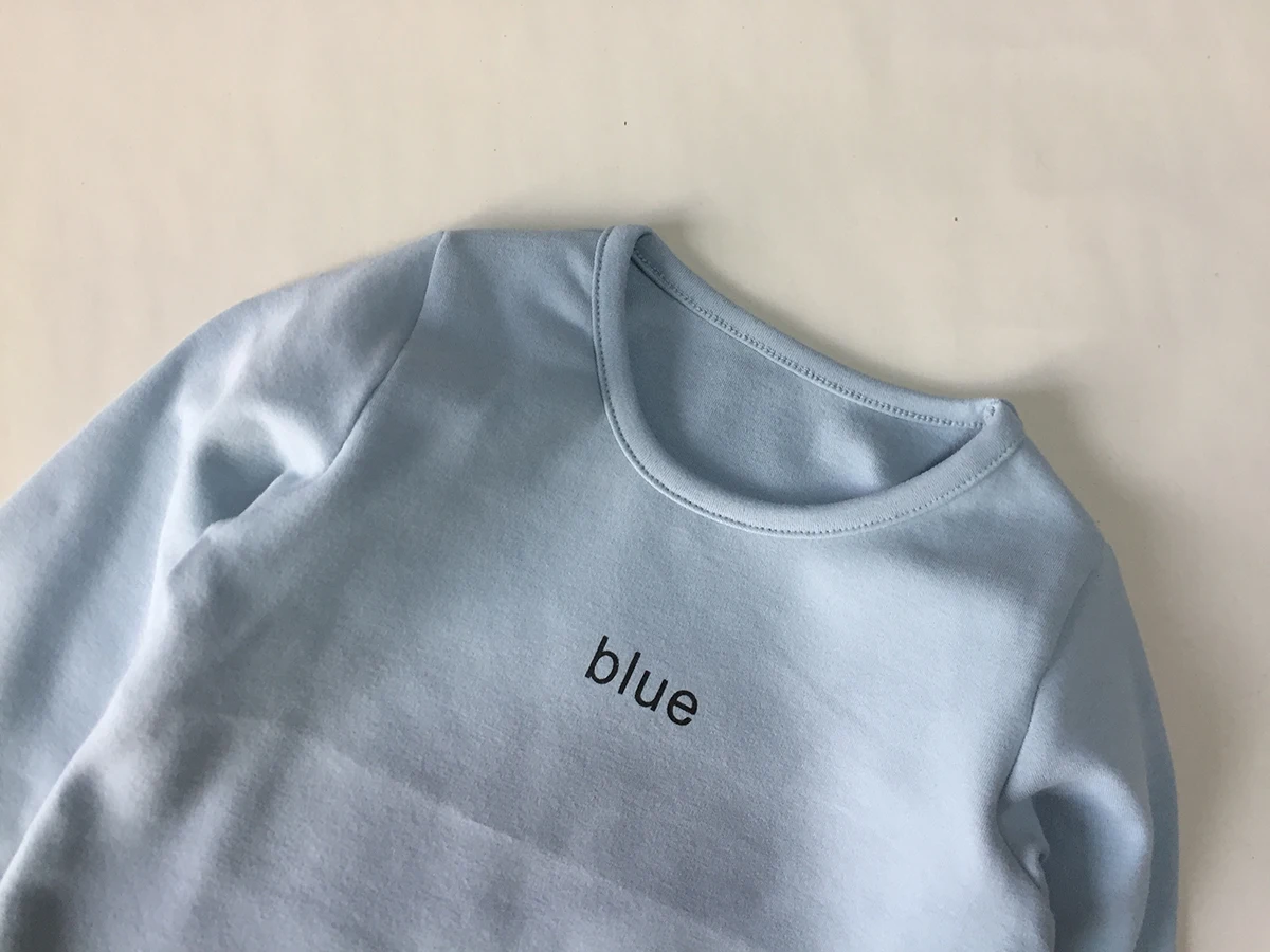 kids sweatshirt for boys 1 to 2 years spring autumn new t-shirt blue girls clothes top