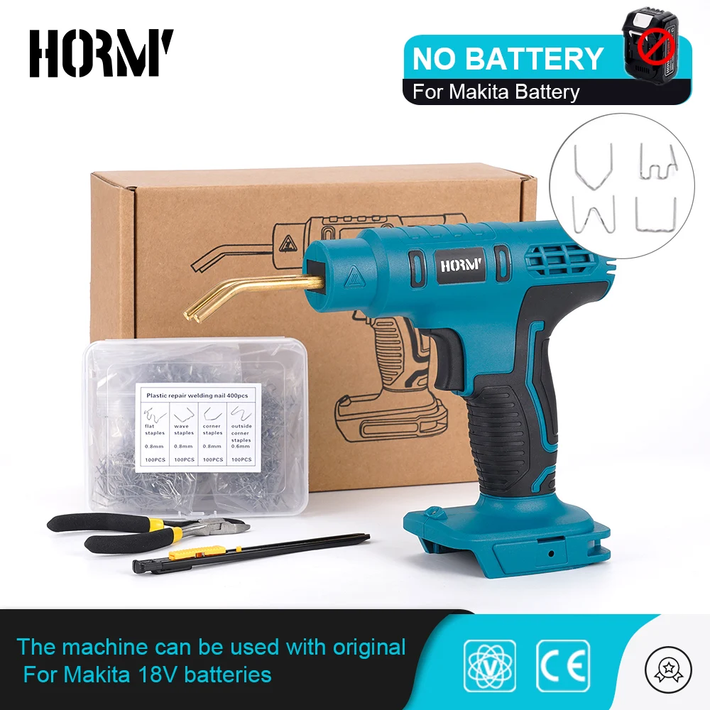 Hormy Electric Welding Gun Hot Stapler Heat Gun Welding Machine With Nails Bumper Soldering Iron Staples Repair Car Tools Kit