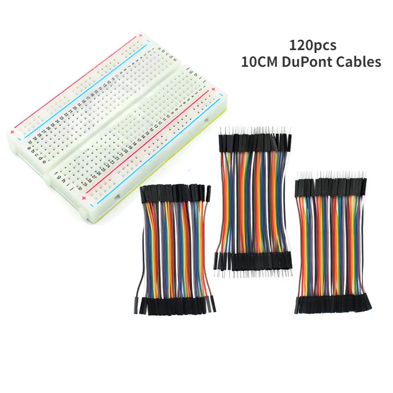 Bread Board Electronics Kit 830 Point Solderless Prototype Breadboard - Dupont Jumper Cable Compatible Arduino Breadboards & Pinboards