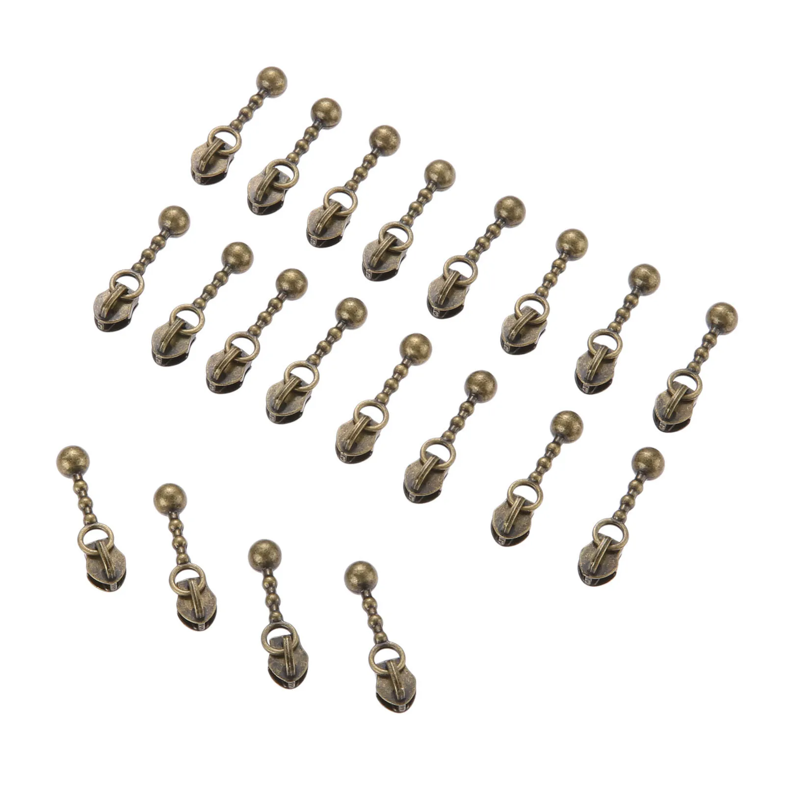 40Pcs Zipper Sliders Metal 3# Nylon Zippers Replace Pull Bags DIY Sewing Bags Jeans Shoes Clothing Tailor Craft Acessories zipper pullers zipper sliders zipper heads zipper accessories