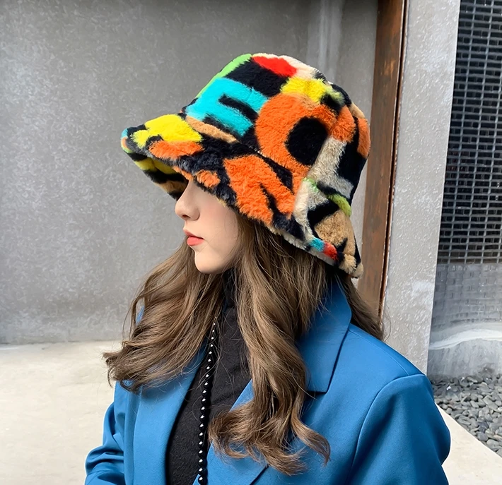 Multi Style Faux Fur Bucket Hat