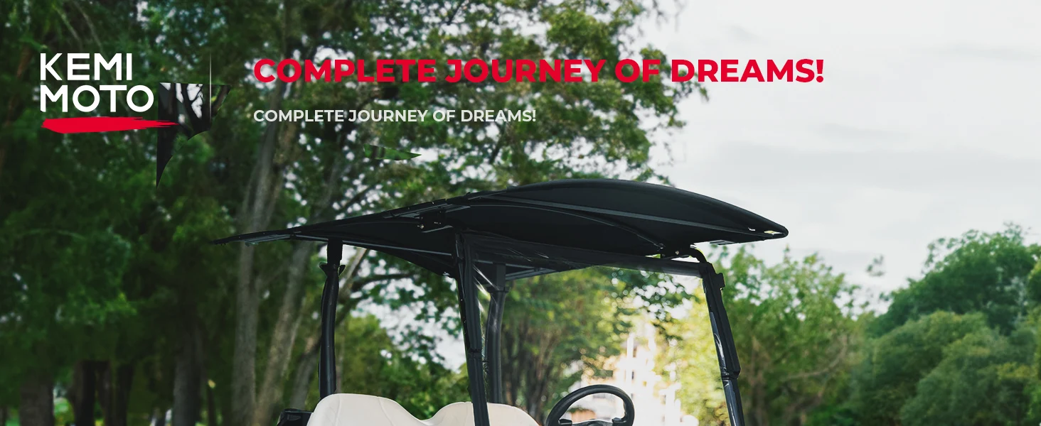 Description Picture 2 of itemKEMIMOTO Foldable Golf Cart Windshield for Club Car DS Tempo Precedent Portable Lightweight PVC 600D Front Windscreen