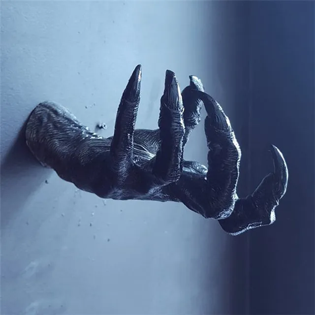 La main de la sorcière tenture murale Simulation mains Statue 3d décoratif résine Art main ouverte Sculpture 1-0р Для Д®ма 4