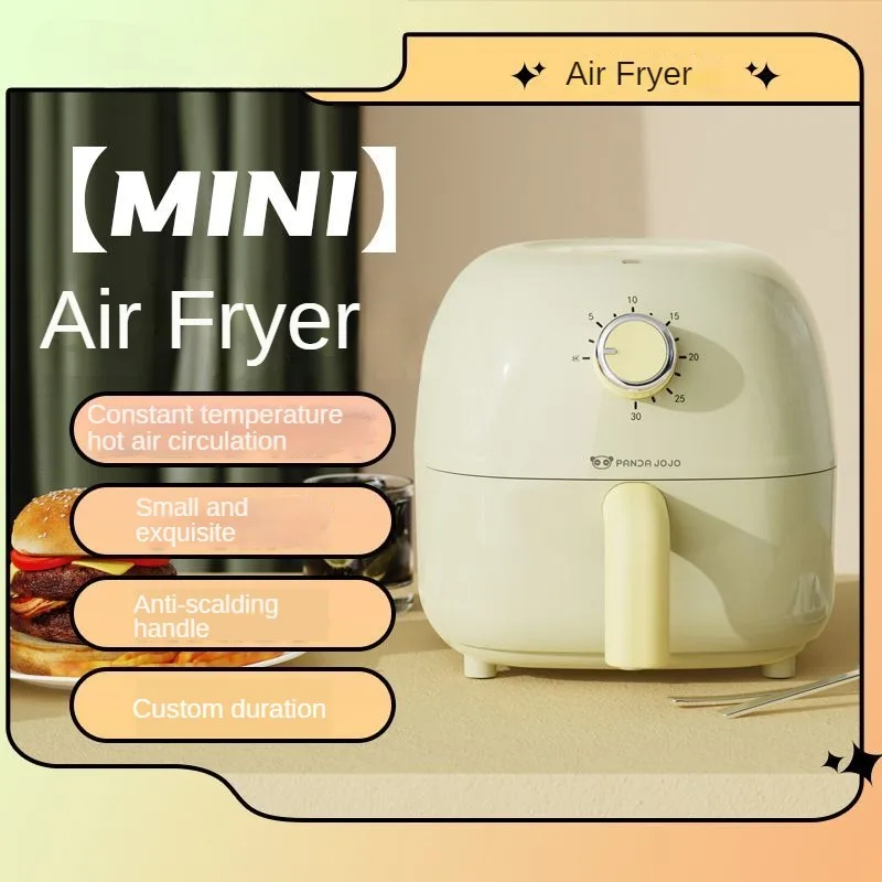 2L Air Fryer Fully Automatic Knob Smoke-free Time Setting Intelligent Temperature Control Auto Power Off Home Air Fryer 4