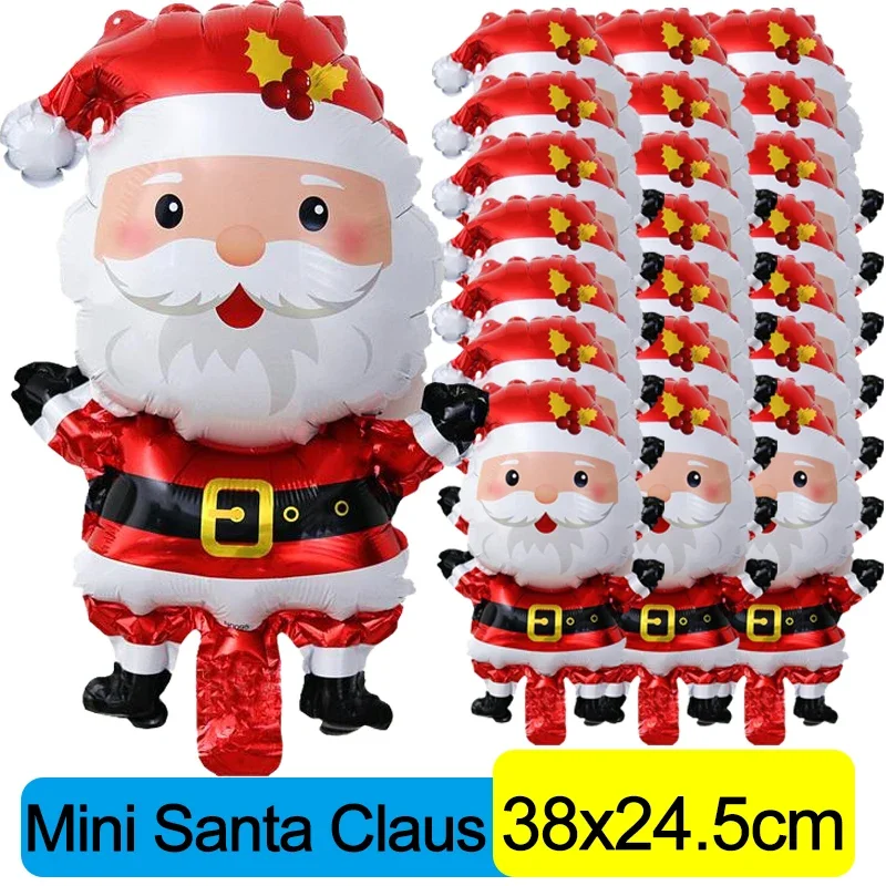 thumbnail image 1 of 50/1 piezas de globo de aluminio navideño con forma de hombre de jengibre, Papá Noel, árbol de Navidad, decoración para fiesta de Navidad, juguetes para niños, regalos, 1 of 5