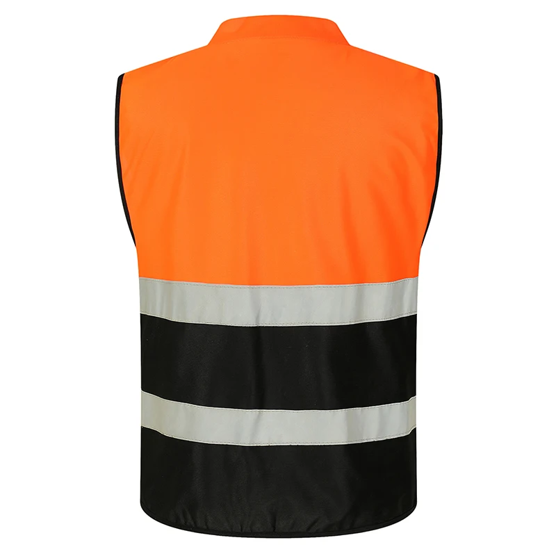 Men's Tactical Vest Outdoor Sport Color Matching Reflective Walkie-Talkie Multiple Pockets Multi-Function Jacket Print Logo 4