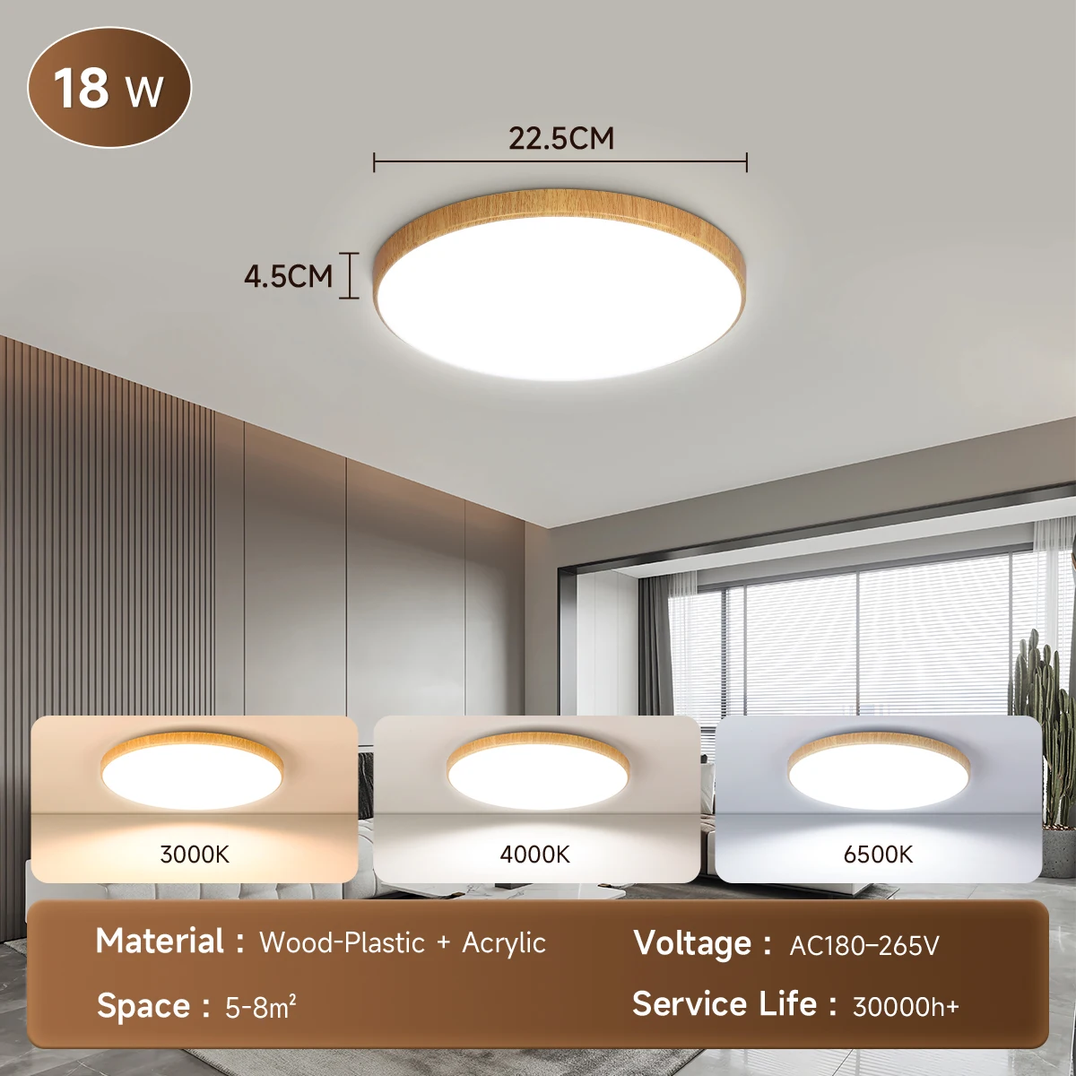 ตัวเลือกสินค้า โคมไฟเพดาน LED 220V ประหยัดพลังงาน สำหรับตกแต่งบ้านสไตล์โมเดิร์น