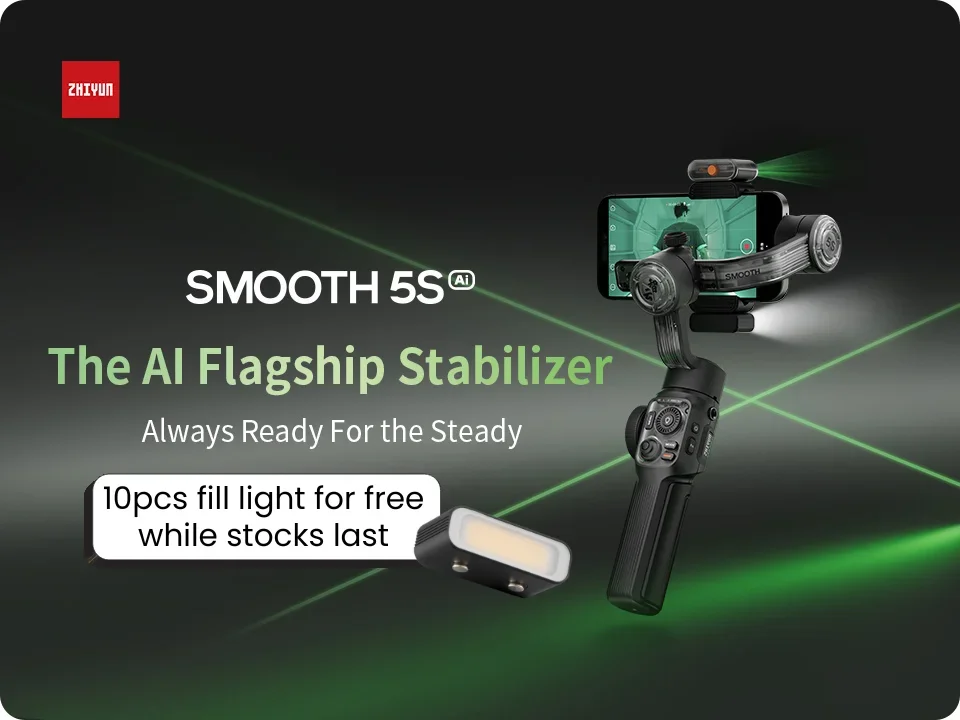 Zhiyun-Smooth 5sハンドヘルドスマートフォンスタビライザー、3