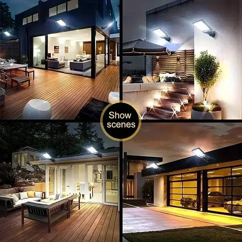 Solar Street Lights Outdoor Waterproof Human Body Sensing Courtyard Garden Wall Household Lights Rural Road Lighting Wall