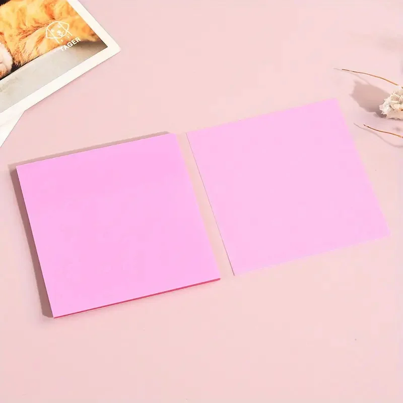 Vibrant Waterproof Transparent Sticky Note Pads - 50 Sheets of Self-Adhesive Memo Notes