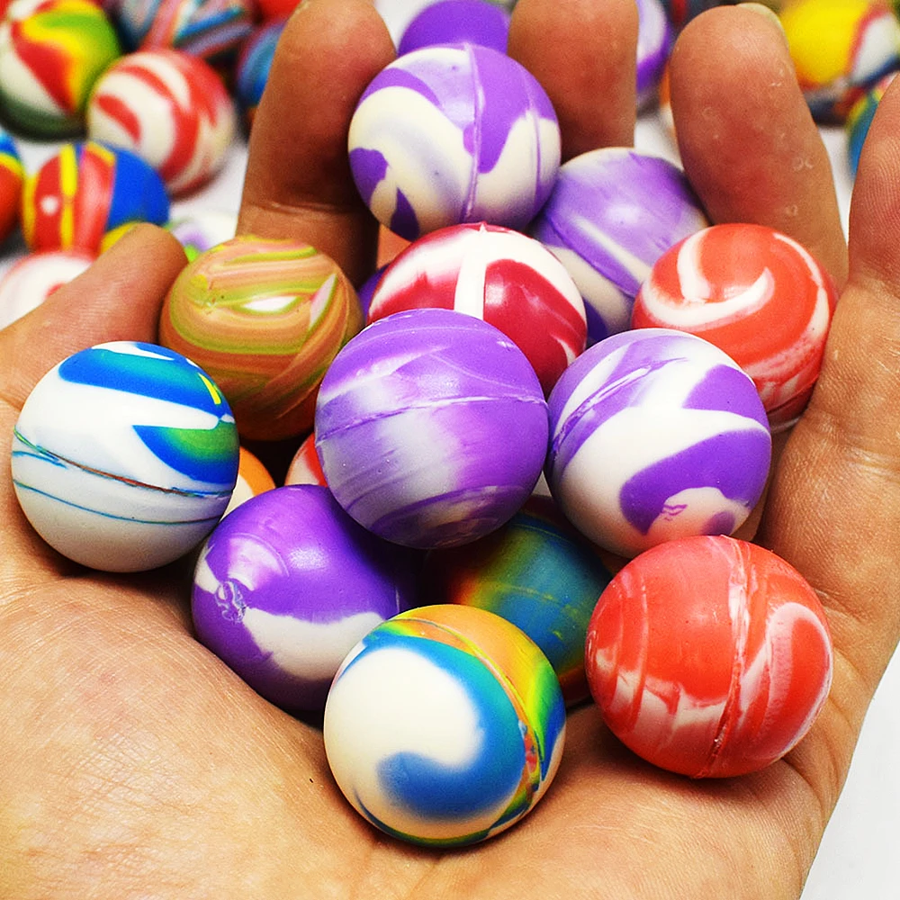 Outdoor Bounce Ball Game Kids Party Toys Birthday Gift Giveaway Pinata Filler Halloween Christmas Carnival Party Gift 10Pcs 25mm bouncing balls toy