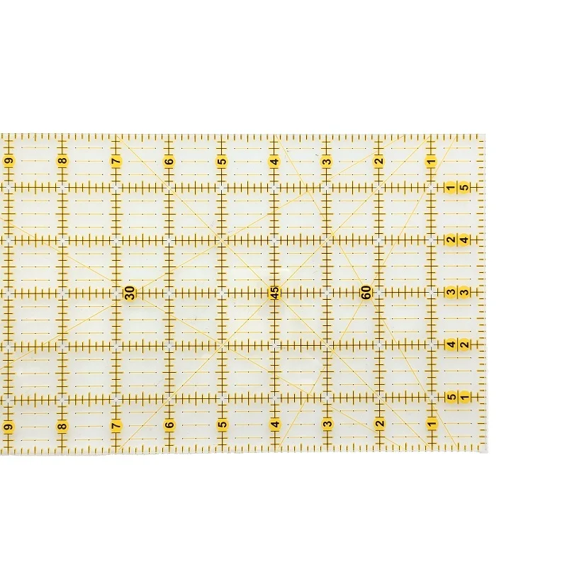 24"*6" Sewing Ruler Quilting Ruler Clear Acrylic Quilt Grid Sewing Measuring Tools 3mm Thickness KPR2406