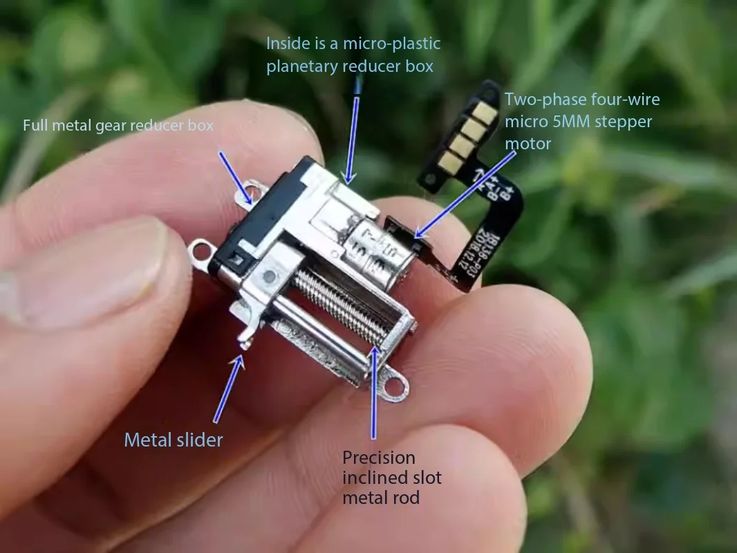 2pcs 2상 4선 마이크로 5MM 스테퍼 모터 모든 금속 기어 유성 감속기 모터 금속 슬라이딩 테이블 정밀 리프팅 모터