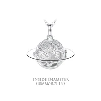 Eudora 18mm Urn Cremation Flower Cage Locket Ash Pendant Holder Keepsake Capsule Hollow Ball DIY Necklace Women Jewelry Gift 2