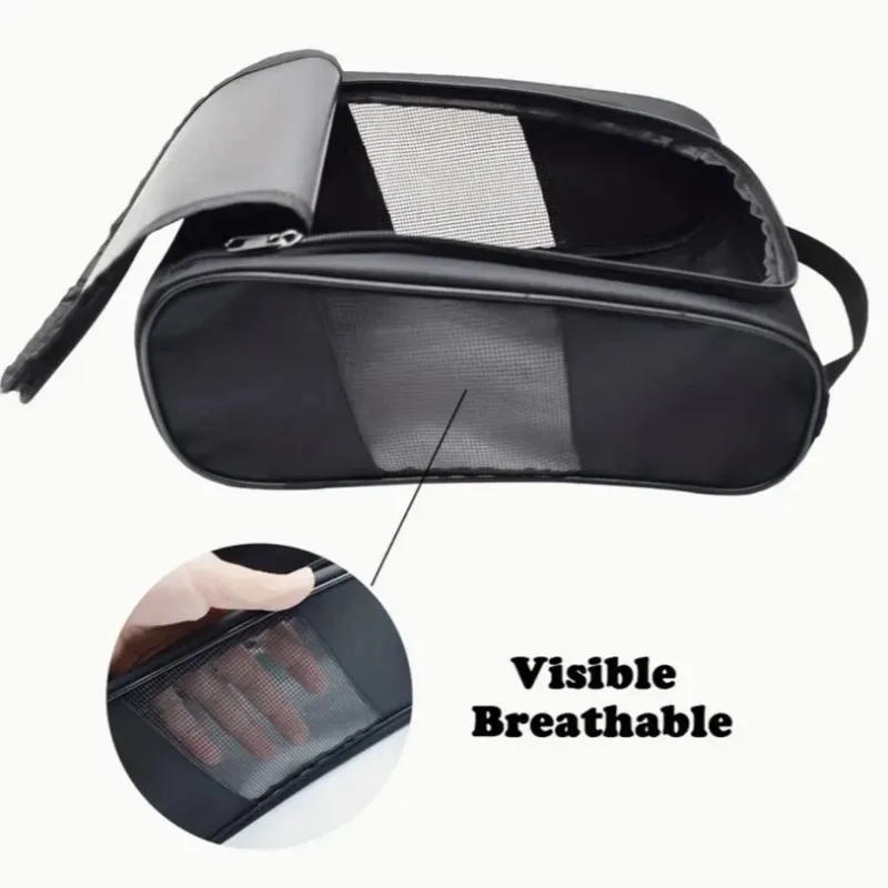 3-in-1 Portable Golf Shoe Bag - Lightweight Oxford Fabric Carrier with Ventilation for Football/Tennis Shoes, Dustproof