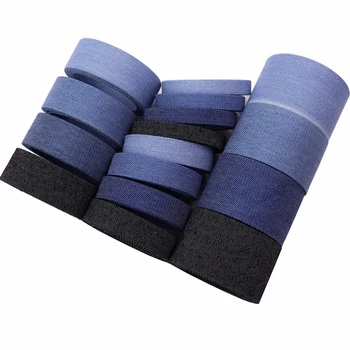 Nastro con bordo in denim da 1 m Fai da te con fiocchi Accessori per capelli per bambini Materiale Regalo Confezione di fiori Nastro in tessuto per jeans