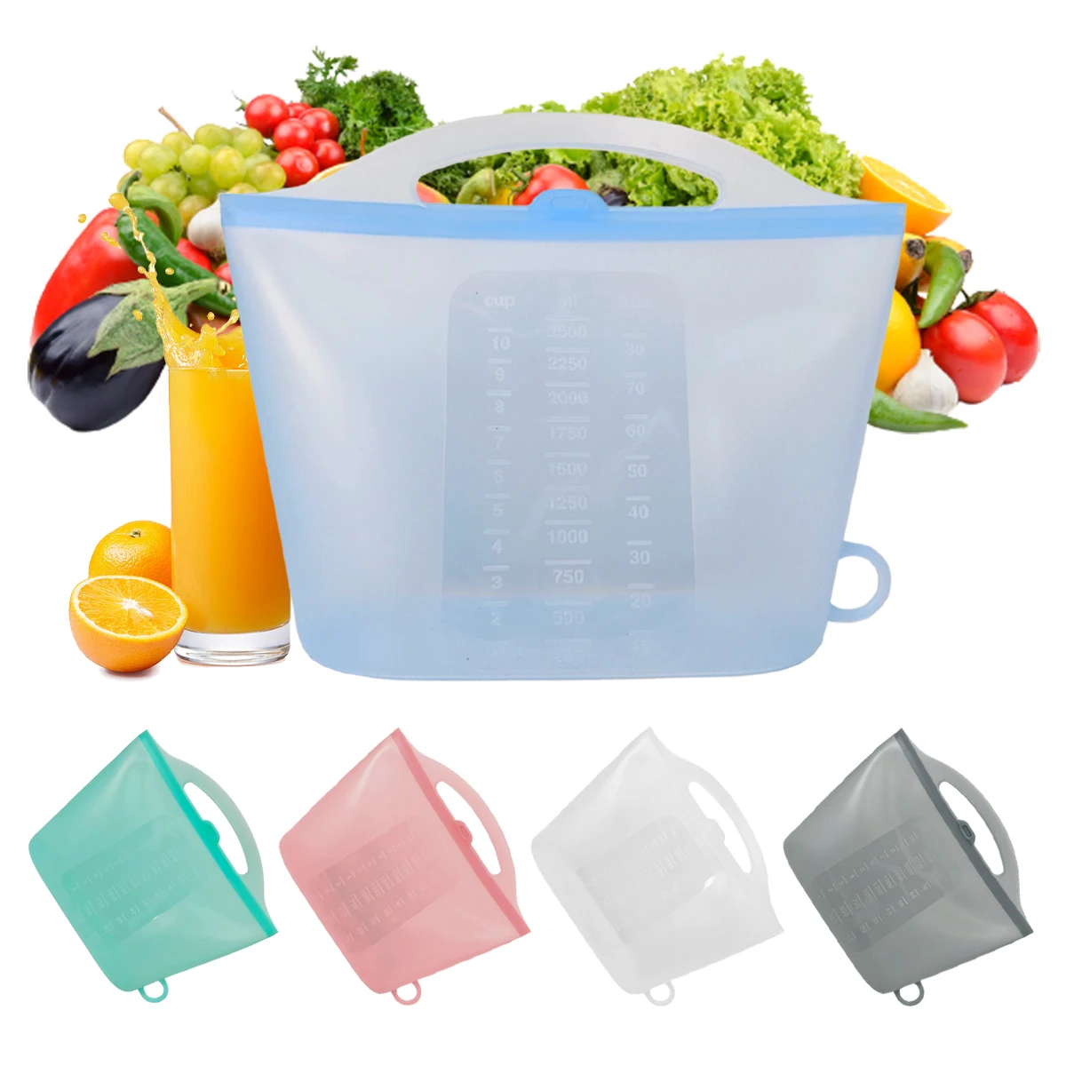 Large Capacity Reusable Silicone Storage Bag – Foldable & High Temperature Resistant