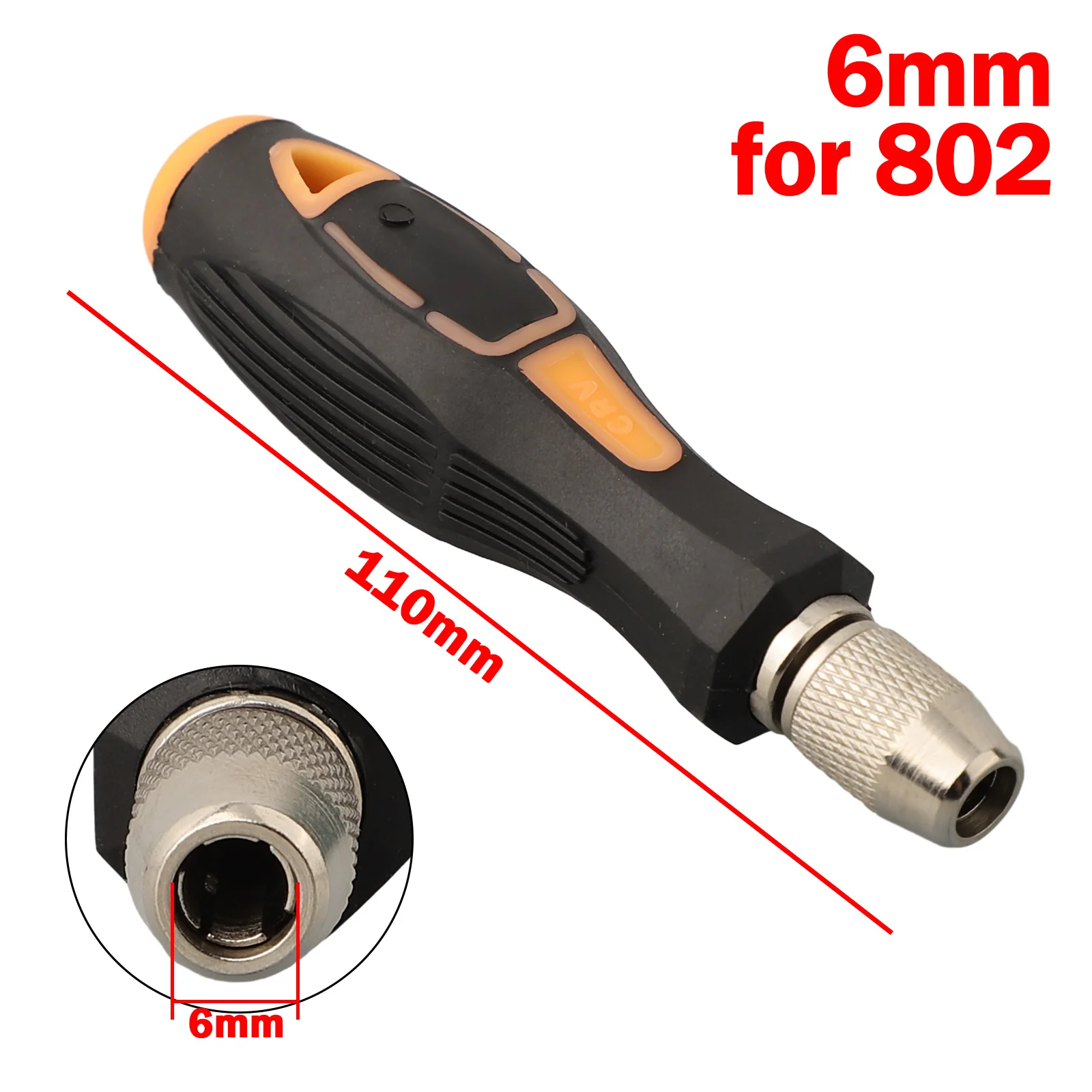 801 Schrauben dreher Bit griff 5mm 6mm tragbares rundes elektrisches Schraubendreher-Bit griff selbstsicher ndes Spannfutter – Detail 12