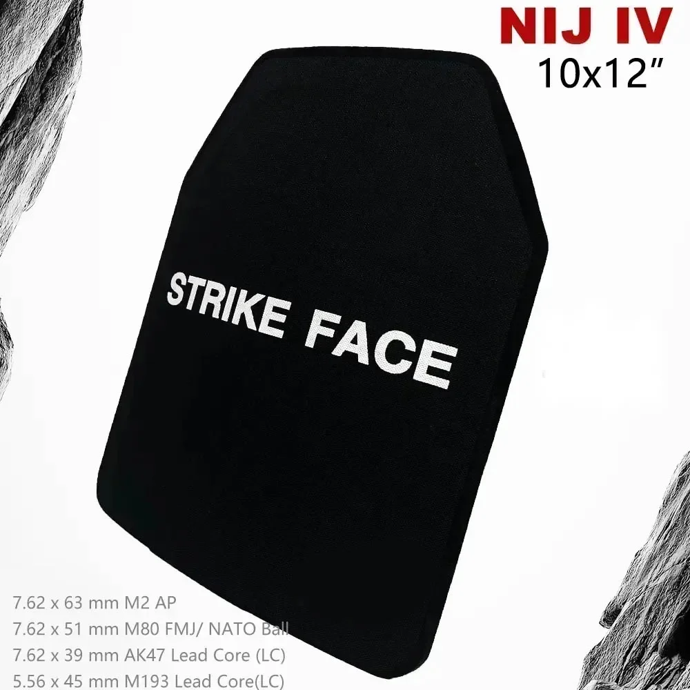 

NIJ IV Bulletproof Plates Board Insert Vest Backpack Armor UHMWPE Alumina Ceramics Ballistic Shield Pad 10x12 Against M2AP M80