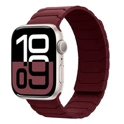 Enhanced Silicone Sport Watch Strap - Premium Design for Durability and Comfort (Wine red)