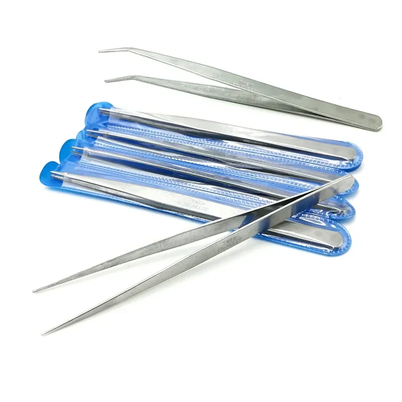 Precision Tweezers Tweezer Tool ESD Anti Static Tweezers 5pcs Industrial Tweezers Anti-static Curved Straight Tip Stainless Tweezer For Electronics Repair Sewing Machine Thread Take-up
