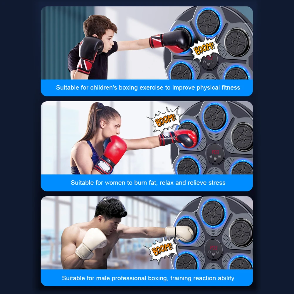 New Smart Music Boxing Machine Adult/Children Sports Fitness Boxing Trainer Home Exercise Response Training Boxing Wall Target 4