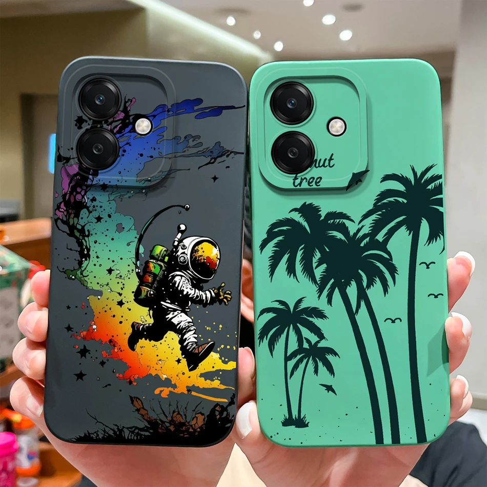 Creative Full Protection Soft Liquid Silicone Phone Case – Enhanced Back Cover Design