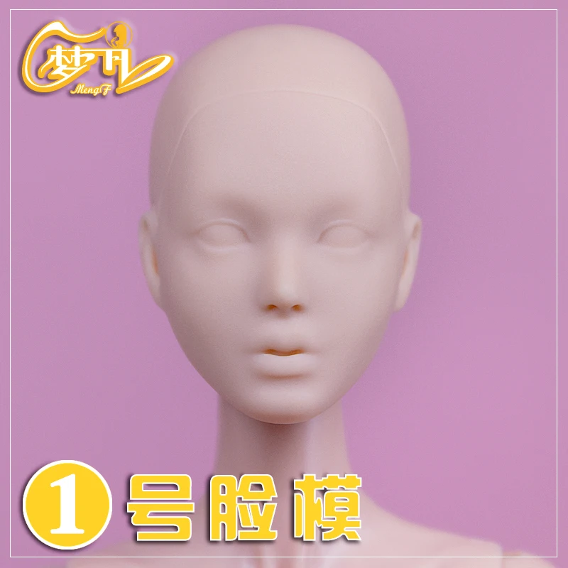 MENGF New Doll Bald Head DIY Makeup Practice Doll Blank Heads White Beige Brown Super White Coffee Skin 1/6 Doll Part FR IT Doll