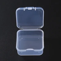 4.5cm Square Mini Transparent Plastic Box Swimming Nose Clip Earplugs Storage Case 2