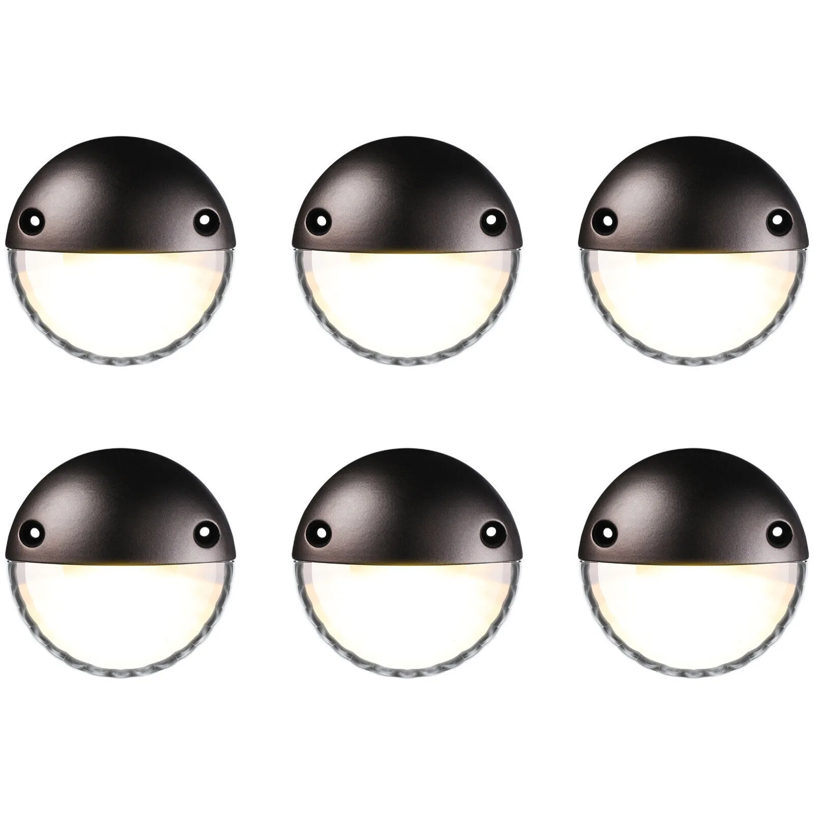 US 6-Pack Low Voltage Deck Lighting, LED Fence Lights Outdoor, Oil Rubbed Bronze