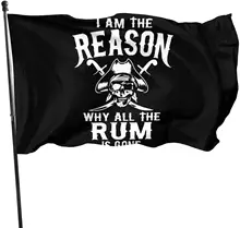 

Pirate The Reason The Is Gone 3x5 Ft Indoor/Outdoor Banner Decorative Flags Fade-Resistant Polyester Flag