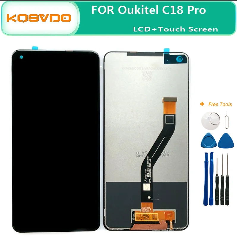 Новый 6,55 'оригинальный Oukitel C18 Pro сенсорный экран ЖК-дисплей для Oukitel C18Pro запасные части + инструменты для разборки