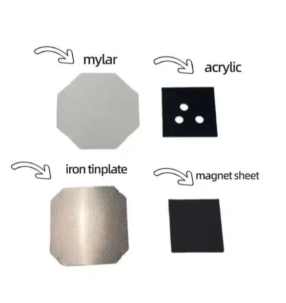 500sets 50*50mm 2*2in Square Photo Fridge Magnet Materials magnet maker
