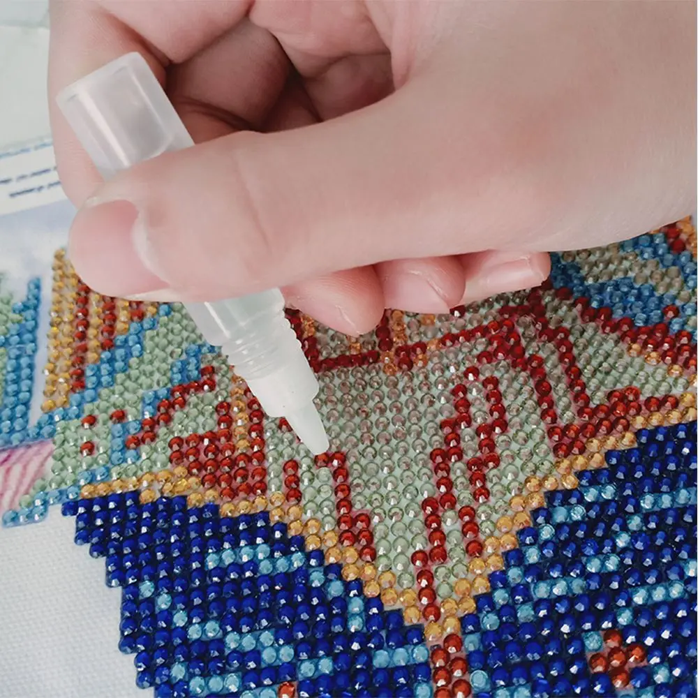 6ml Bottled Diamond Embroidery Glue Diamond Painting Glue White Non-toxic Cross Stitch for Artwork Craftwork Painting 3Pcs