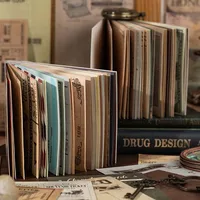 36sheets/book Light Retro Simulation Ticket Material Decorative Paper DIY Handmade Material Scrapbook Collage Decorative Crafts 1