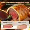 Air Fryer, 8-in-1 Compact 5.5QT AirFryers, 450°F Digital Airfryer Dehydrator with Dual-sensor Smart Probe, 24 Presets One-touch 3