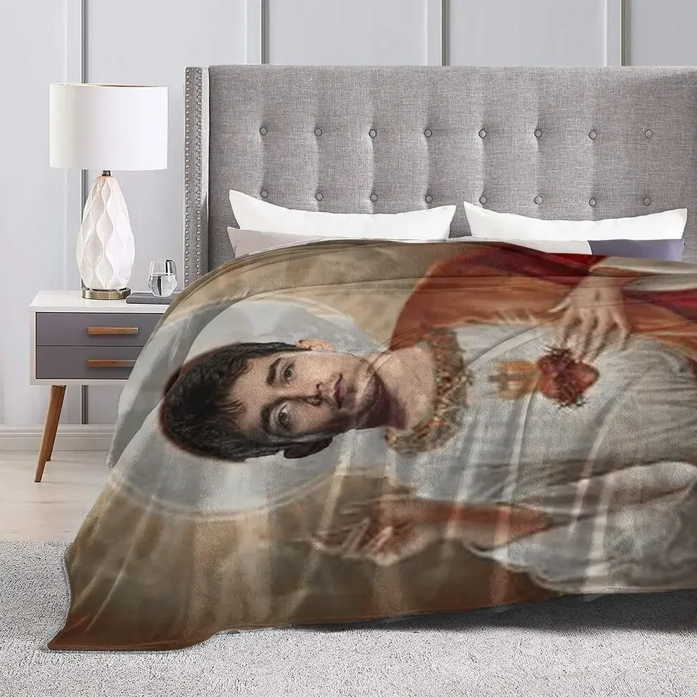 San Charles Leclerc Blanket Soft Warm Flannel Throw Blanket Plush for Bed Living room Picnic Travel Home Couch 6