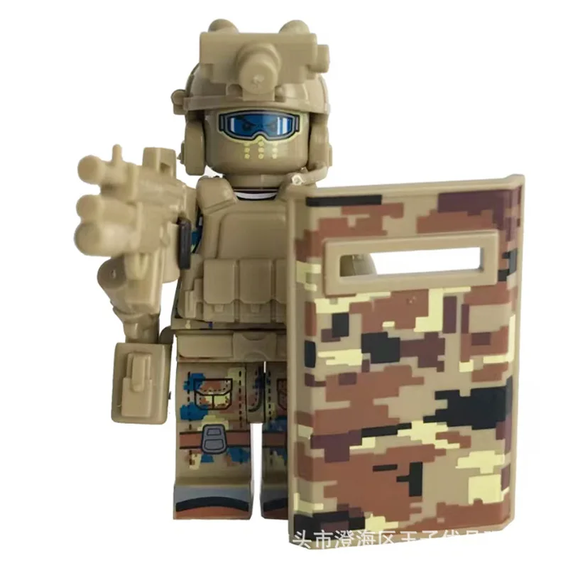 Geister-SWAT-Schild-Waffen-Wolf-Krieger-Spezialeinheiten-Bausteine-Puzzle-Bausteine-Spielzeug – Detail 8